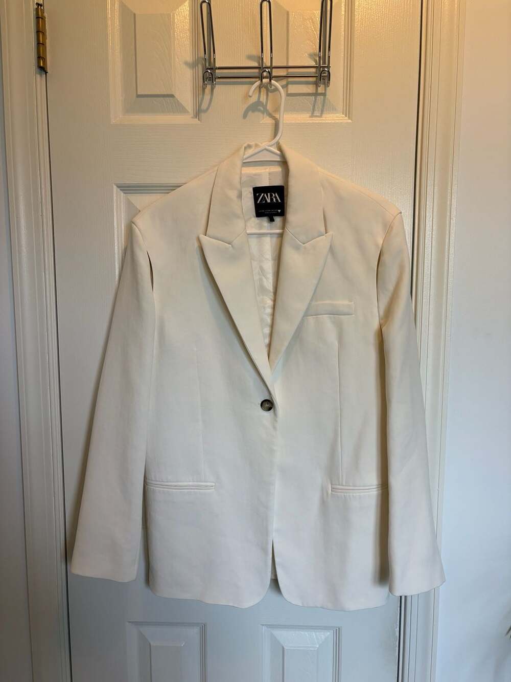 Zara Cut-Out Blazer Size XS White
